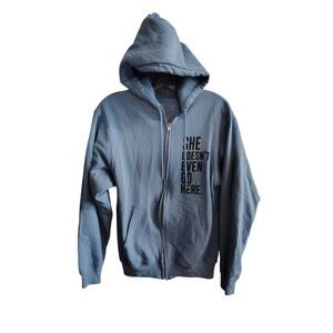 Mean Girls The Musical Men's‎ Blue Full Zip Hooded Sweatshirt Small